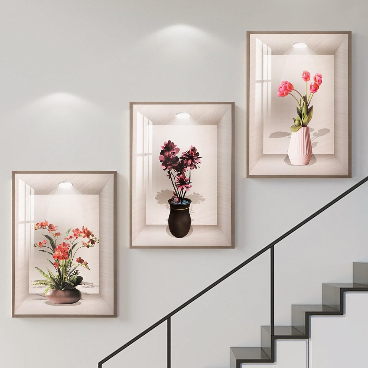 COSKIRA 3D Vase Wall Stickers Plants Wall Stickers Kitchen Wall Decoration Suitable for Decorating Bedrooms, Living Rooms, Doors and Windows, Hotels and Damaged Walls (30 x 42.5cm) (B0DF5KL88J) Amazon Price History, Amazon Price Tracker