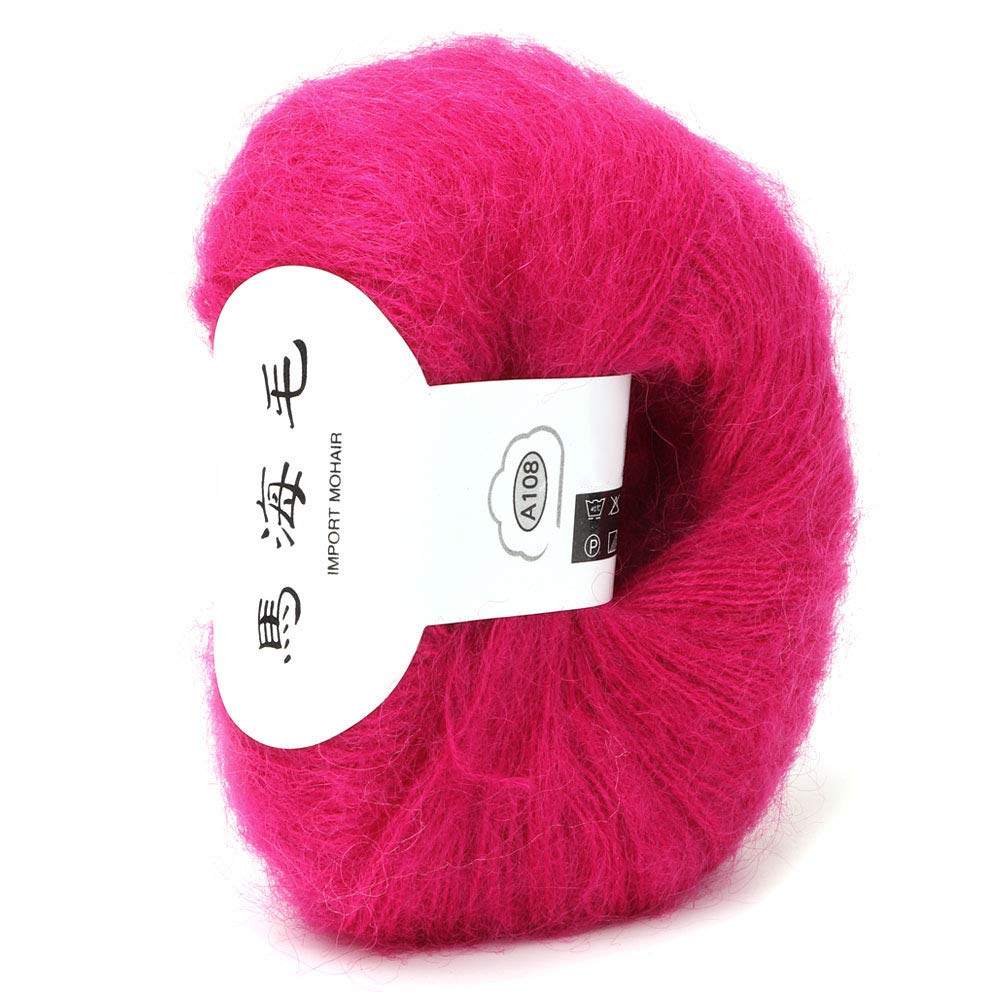 Tyenaza Angora Yarn - 12 Color Soft Mohair Wool Knitting Yarn For DIY Crafts