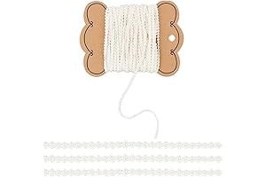 FINGERINSPIRE 1/8" White Keel-Shaped Braid Lace Trim for Sewing, Upholstery, and Crafts