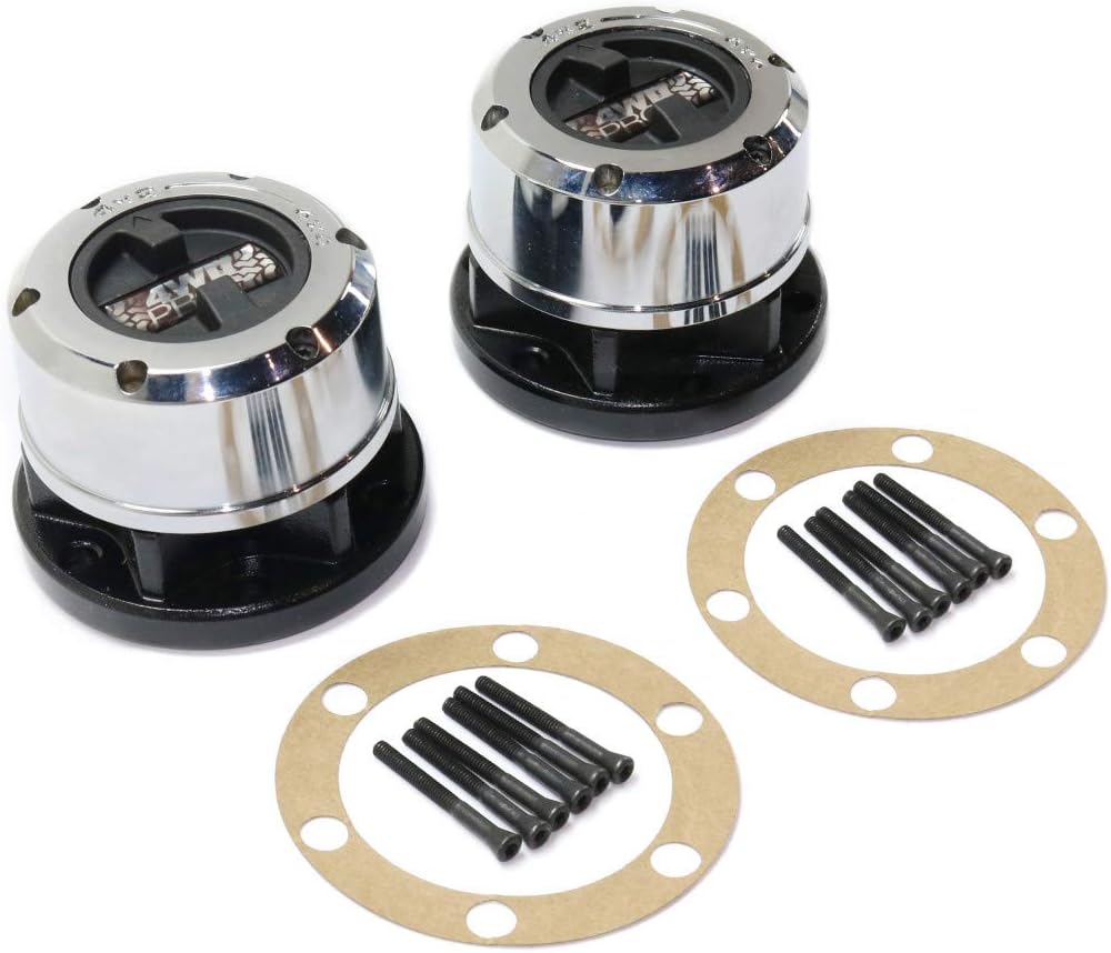 For Nissan Frontier Locking Hub 1998-2004 | Manual | Set of 2 | 28 Splines | 6-Stud | Includes Gaskets & Bolts | 15001.61