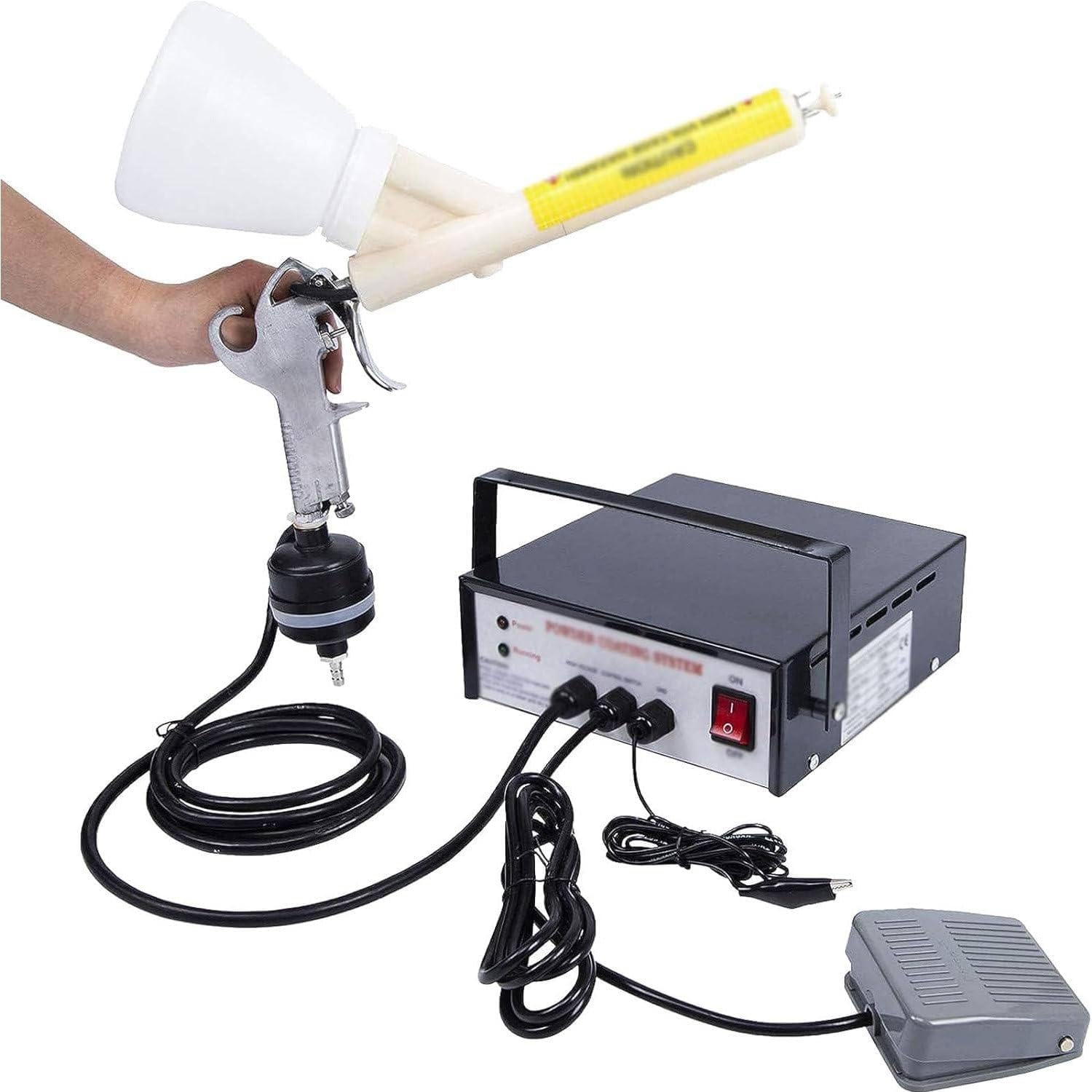 Electrostatic Powder Coating System with 30-50KV Power, Nozzles, and Cups for DIY Painting on Cars and Houses