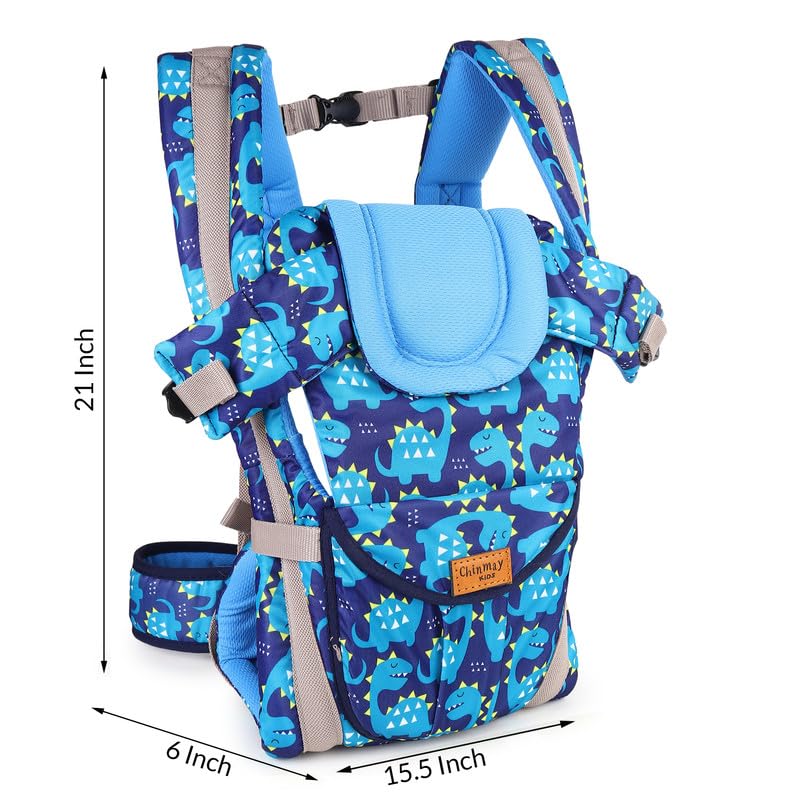 Image of Chinmay Kids Baby Carrier 4 in 1 Carry Bag Baby Carrier Cuddler Air Mash Fabric Baby Carrier, Royal Blue