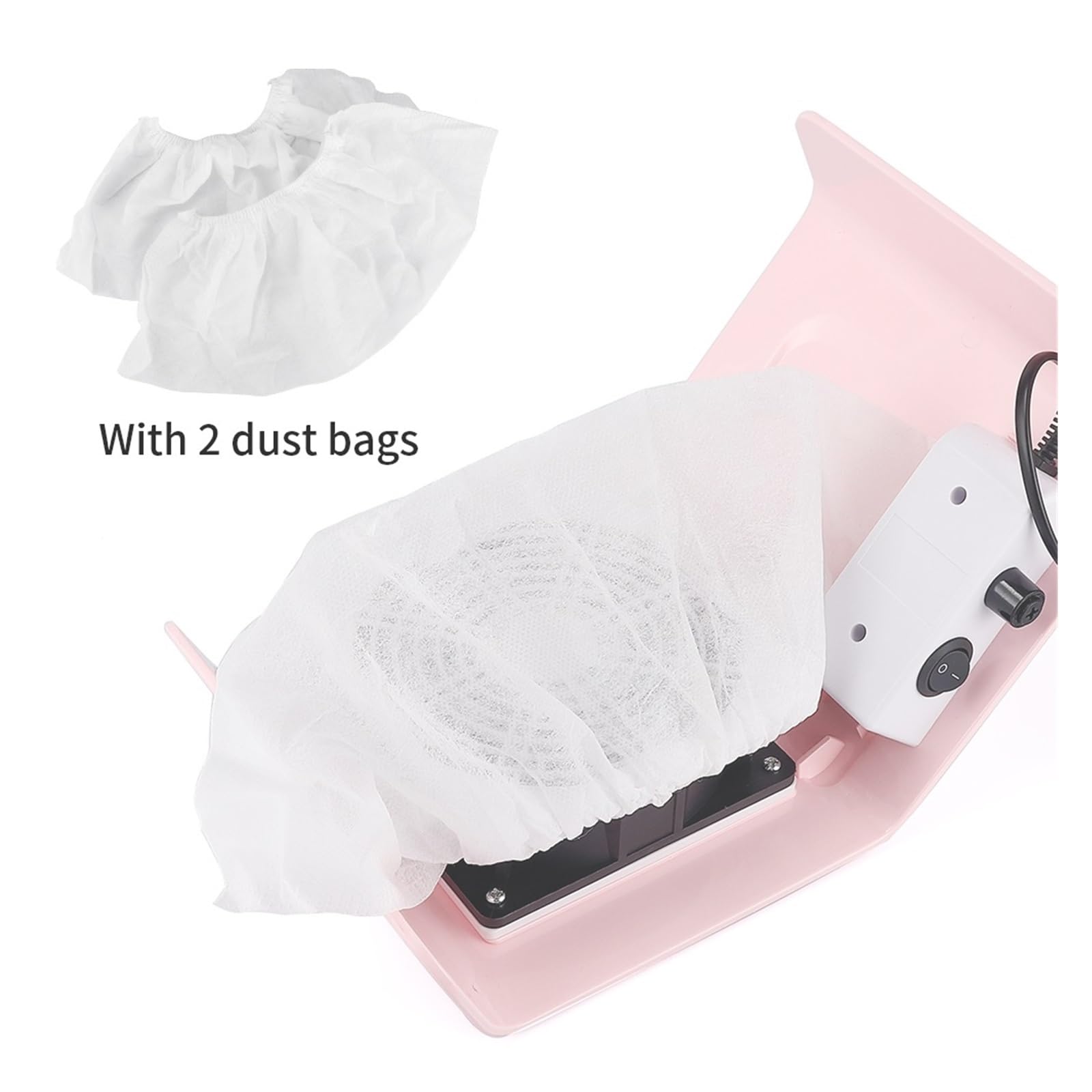 Colector de polvo para uñas, 40W colector de polvo uñas ventilador succión aspiradora máquina manicura Para uso doméstico(Bianco)