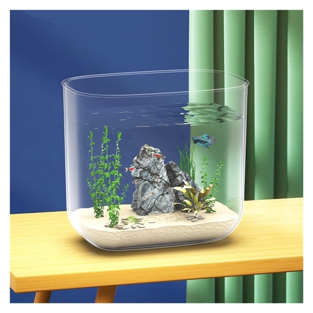 Aquarium Wohnzimmer-Aquarium, kleines, transparentes Acryl-Tisch-Aquarium ohne Rahmen