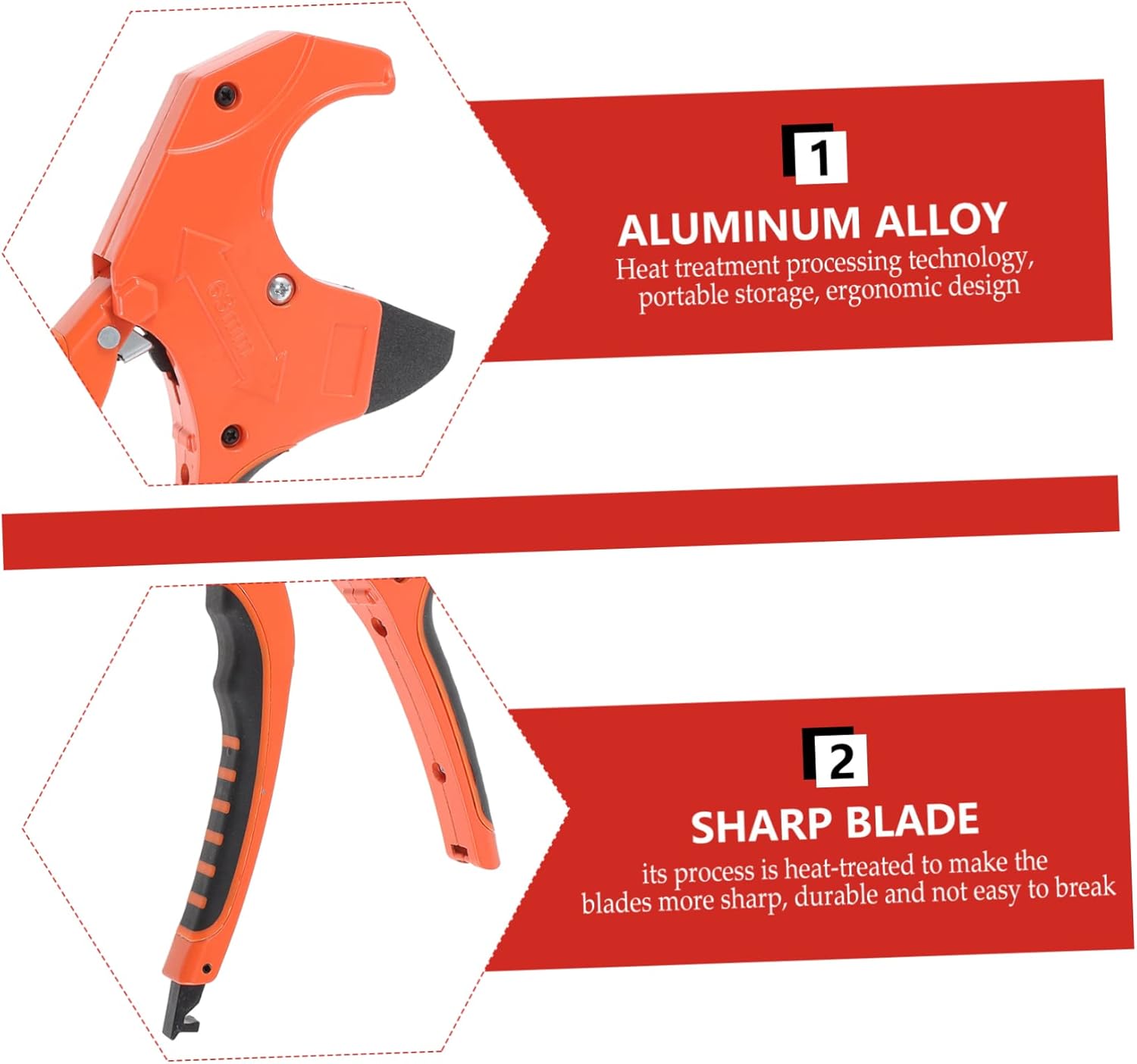 Pvc Pipe Cutter Rigid Tube Cutting Machine Aluminum Material Blade Efficient Comfortable Cutting Tool