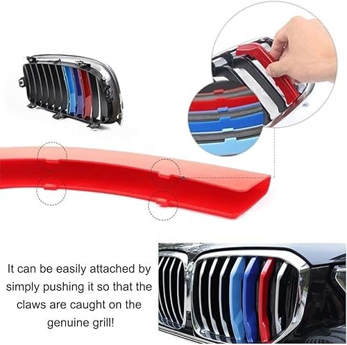 Miniatura 6 de VaisbyTown Insertos de rejilla automotriz para BMW X5 G05 2019-2023 (no para rejillas dobles de la serie M) 7 rejillas, accesorios para parrilla