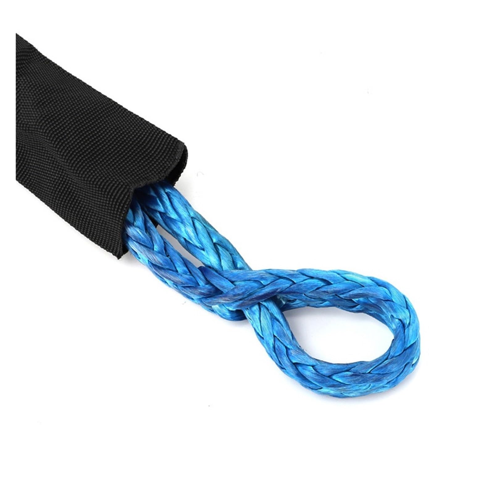 Wytrzymała Linka Holownicza Samochodu 16T Holowanie Liny Pasek 35 000 Funtów Syntetyczna Miękka Szekla Lina Wciągarki Pasów Ratunkowych Solidna I Niezawodna(Blue)