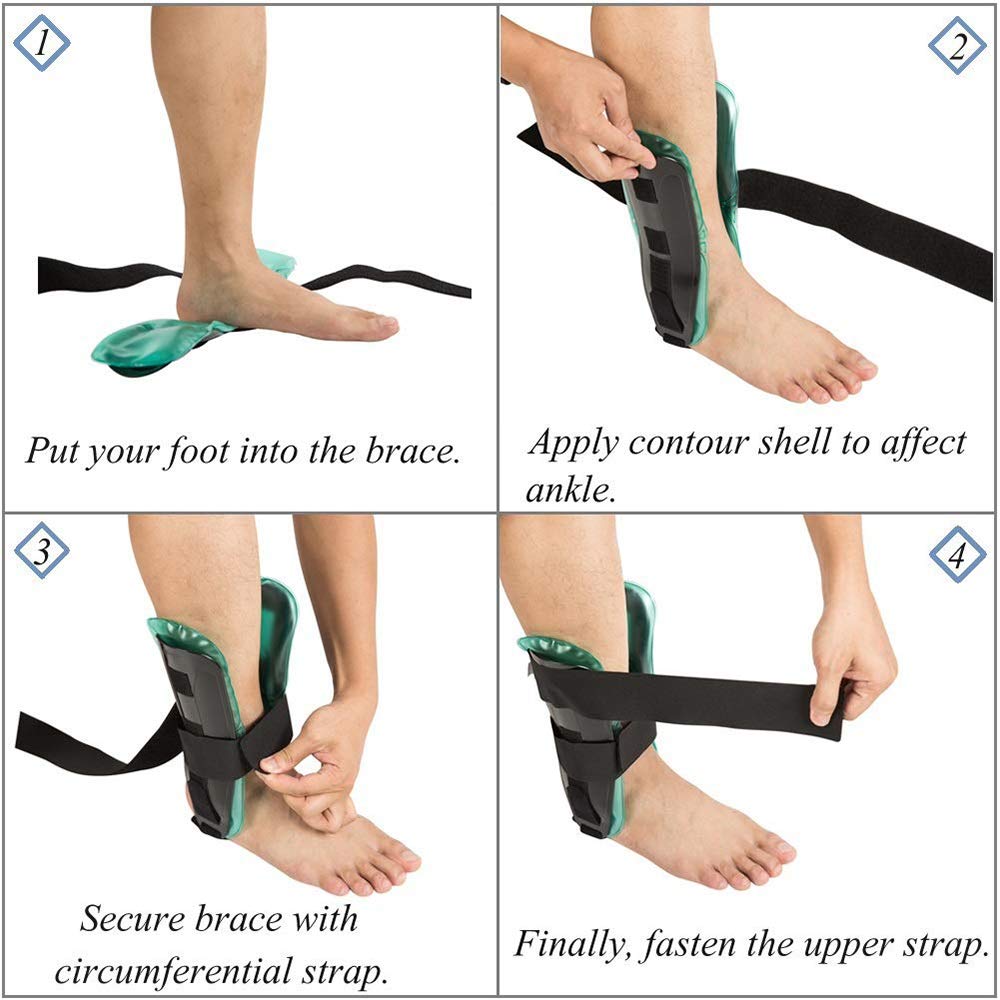 Soporte para la Periostitis Tibial, Tobillera Air Gel con Estribo, Soporte estabilizador de Tobillo, férula Ajustable Que Reduce la hinchazón e inflamación para aliviar la tensió
