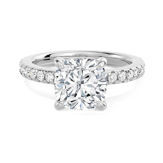 MSBLUE Moissanite Engagement Ring