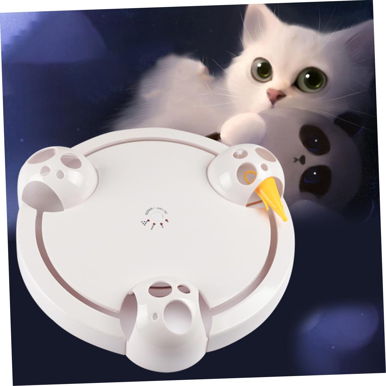 DOITOOL Interaktives Katzenspielzeug Elektrisches Katzenspielplatte mit Rotierender Maus Langlebiges Kratzfestes Material Automatisch Drehendes Spielzeug für Katzen Beschäftigung und Stressabbau
