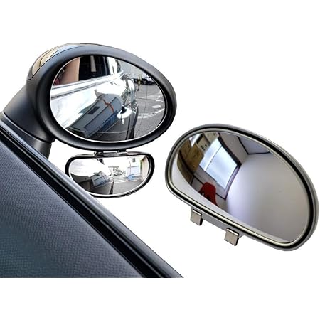 Amazon Automax Izumi 広角補助ミラー 銀 角度調整可能 汎用スポットミラー サイドミラー 視野拡大 シルバー 車 バイク 車 バイク