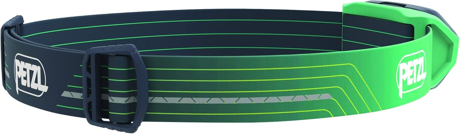 Adjustable headband of the PETZL Tikka CORE headlamp.