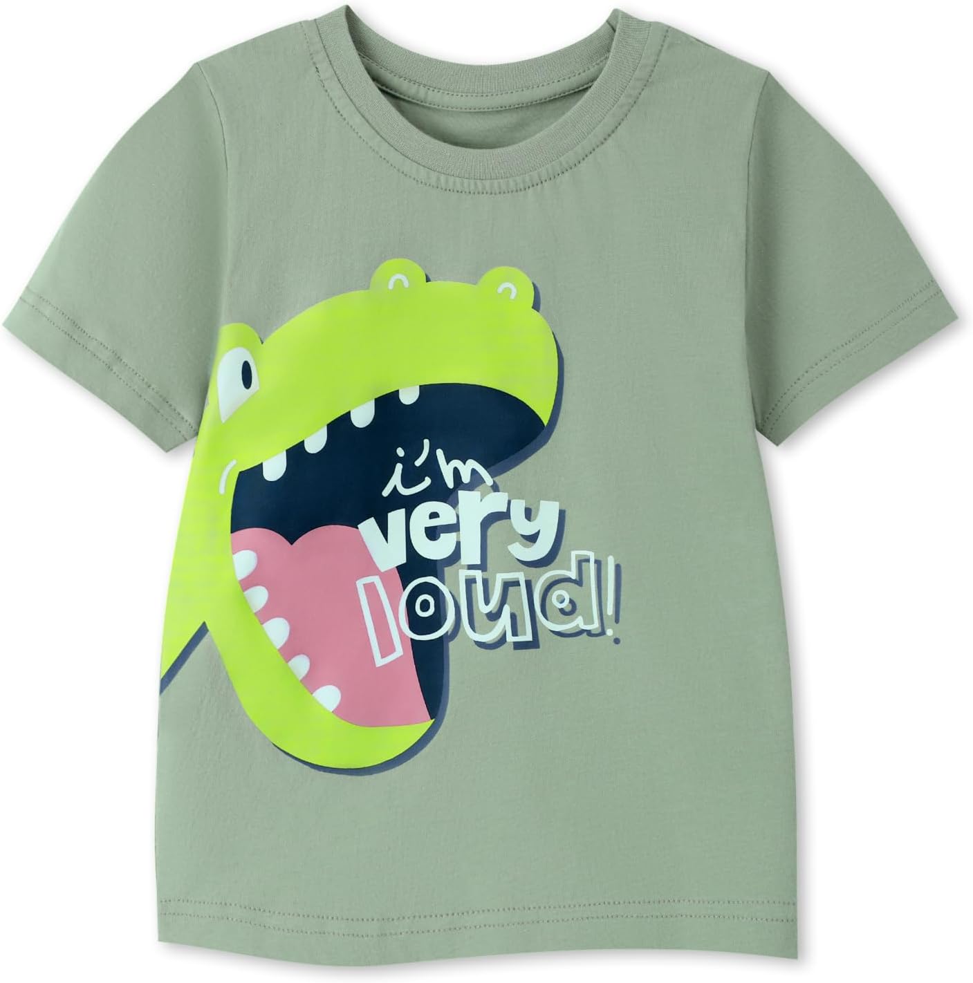 HILEELANG Toddler Boy Short Sleeve Tee Shirts Summer Cotton Casual Graphic Crewneck Tshirt Packs - Image 5