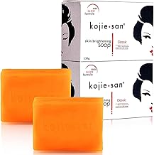 Kojie San, sapone sbiancante e illuminante per pelle con acido cogico, 135 g, confezione da 2
