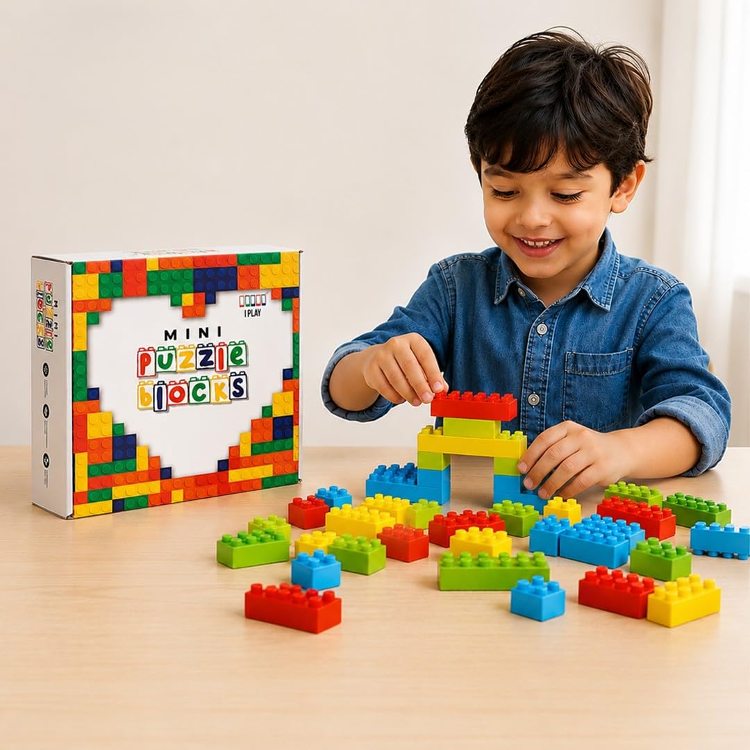 I Play Mini Building Blocks Puzzle Set for Kids 3+ Years, Educational Construction Blocks Toy, Creative STEM Learning Bricks, Colorful Building Blocks for Boys & Girls, Compatible Mini Brick Set-image-45