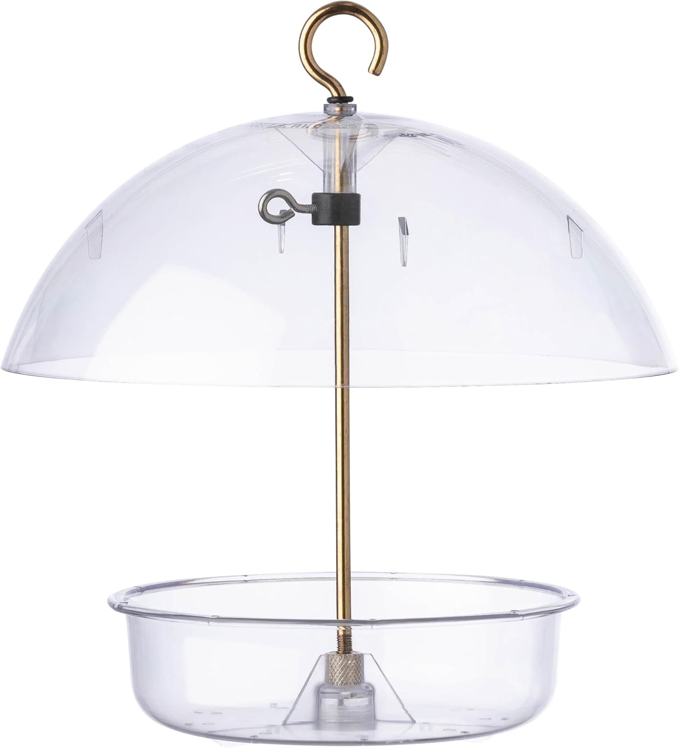 Droll Yankees Seed Saver Platform Feeder, Birdseed, Fruit, Suet, or Mealworms, 10-Inch Dome