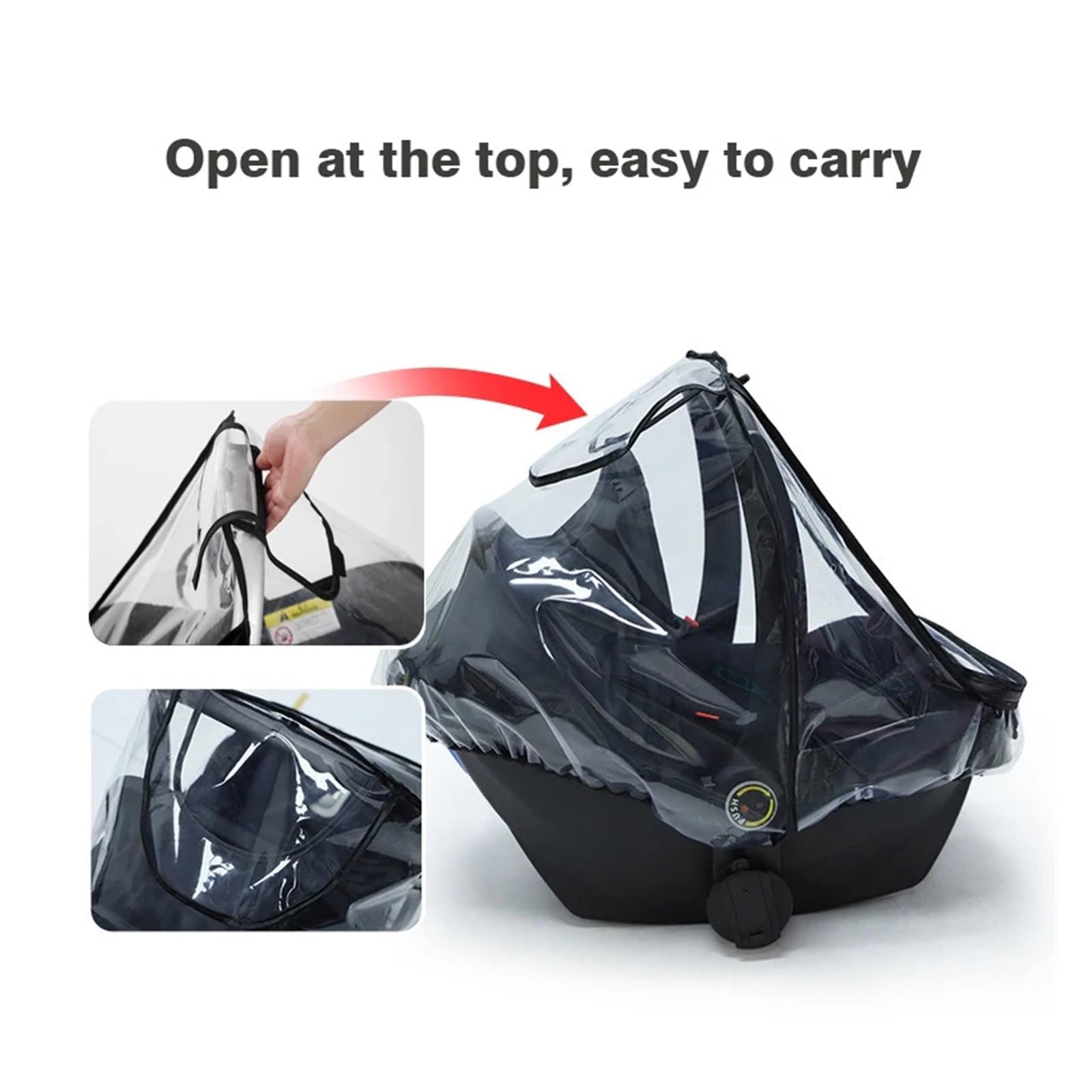 Copertura antipioggia for passeggino e passeggino in EVA | Scenario di utilizzo: copertura antipioggia e copertura in EVA trasparente for passeggini e carrozzine(Sun Cover)
