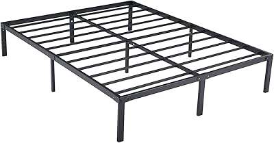 zizin Queen Size Bed Frame Platform Base 14 Inch with Storage/Heavy Duty Metal Beds Frames/Easy Assembly/Noise-Free/No Box Spring Needed (Queen)
