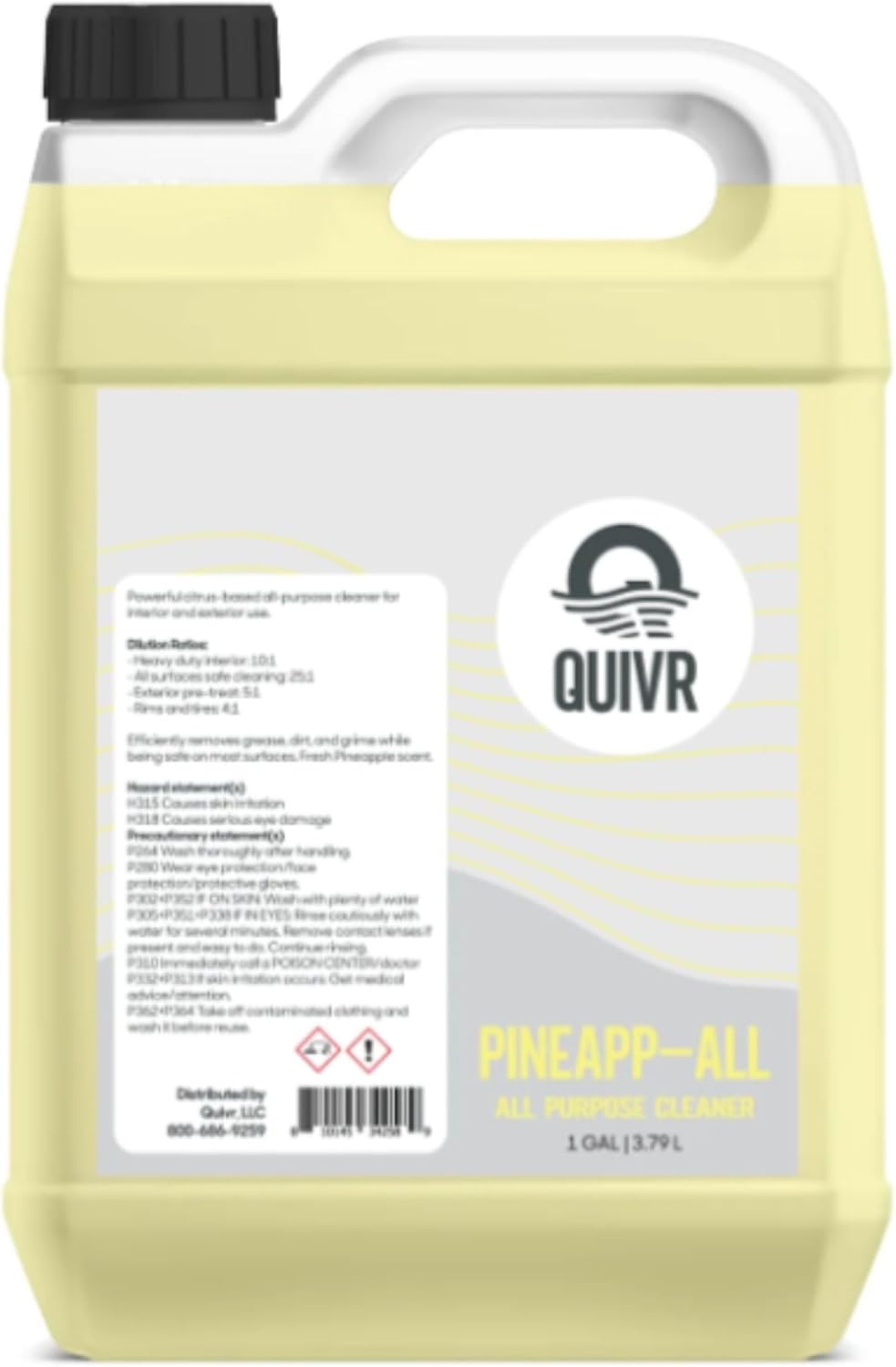 QUIVR PineApp-ALL APC Citrus All-Purpose Cleaner 128oz. – Professional Strength Interior & Exterior Heavy-Duty Cleaning Concentrate for Plastics, Vinyl, Fabric, Rims & Panels