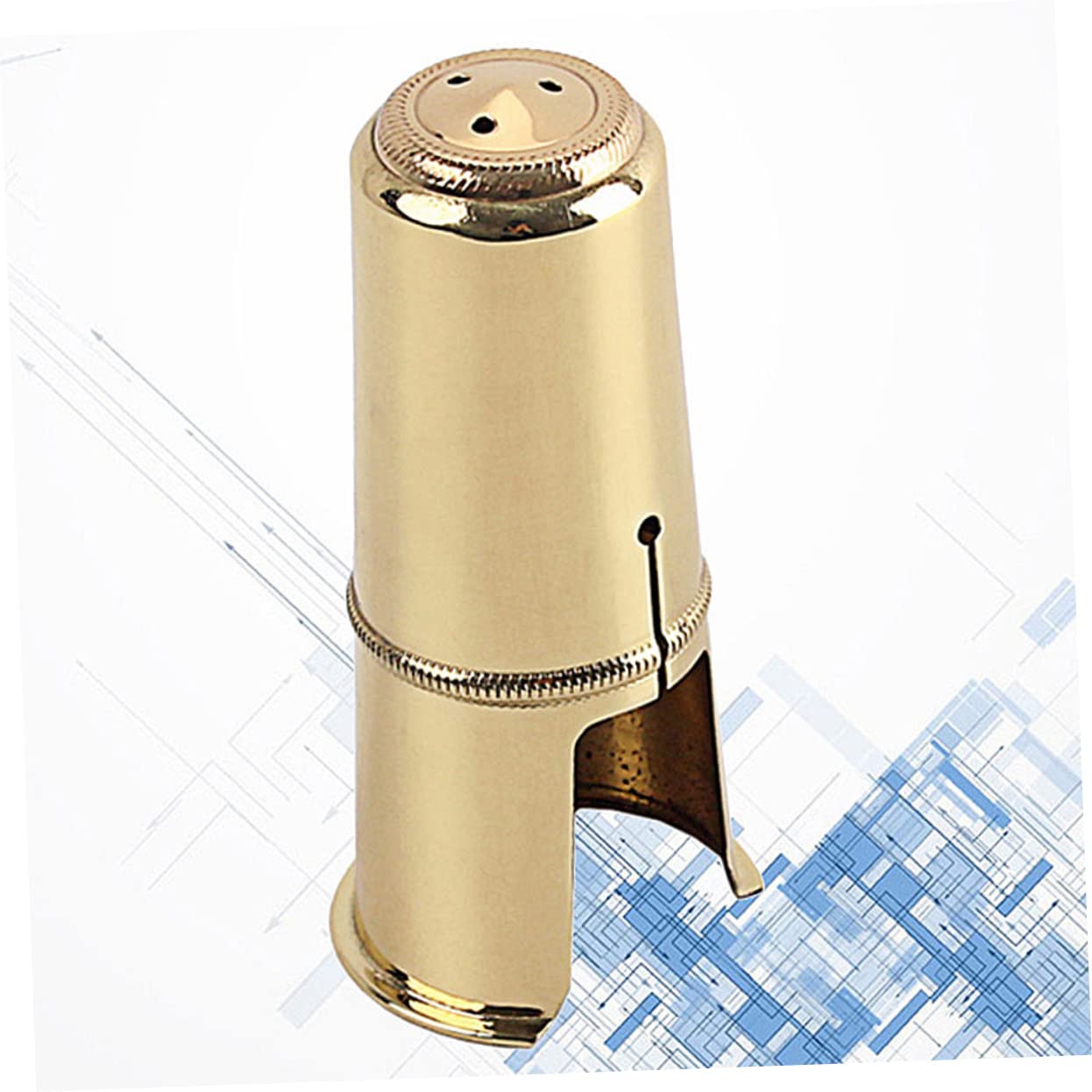 Tapa de Boquilla de Saxofón Tenor Dorado de Metal, Fácil de Transportar y Protege Polvo, Accesorio Esencial para Saxofón Tenor