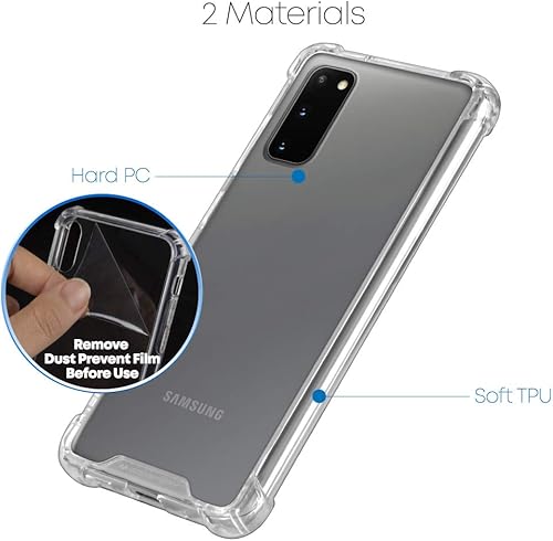 Miniatura 6 de GOOSPERY Funda para Galaxy S20, cubierta protectora transparente con esquinas reforzadas, funda híbrida delgada a prueba de golpes para Samsung