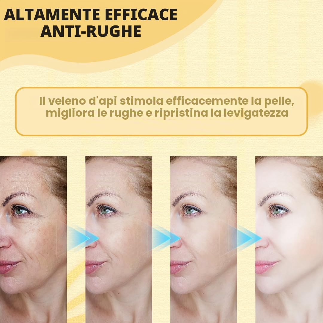 2 Pezzi Crema al Veleno d’Api, Crema Antirughe Idratante e Rassodante per Viso e Collo, Adatta a Donna e Uomo, Tutti i Tipi di Pelle