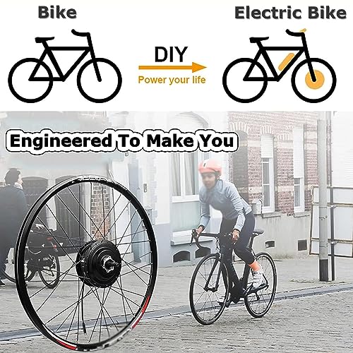 Kit de conversão para bicicletas elétricas 48V 1000W/1500W, roda dianteira, kit de conversão para e-