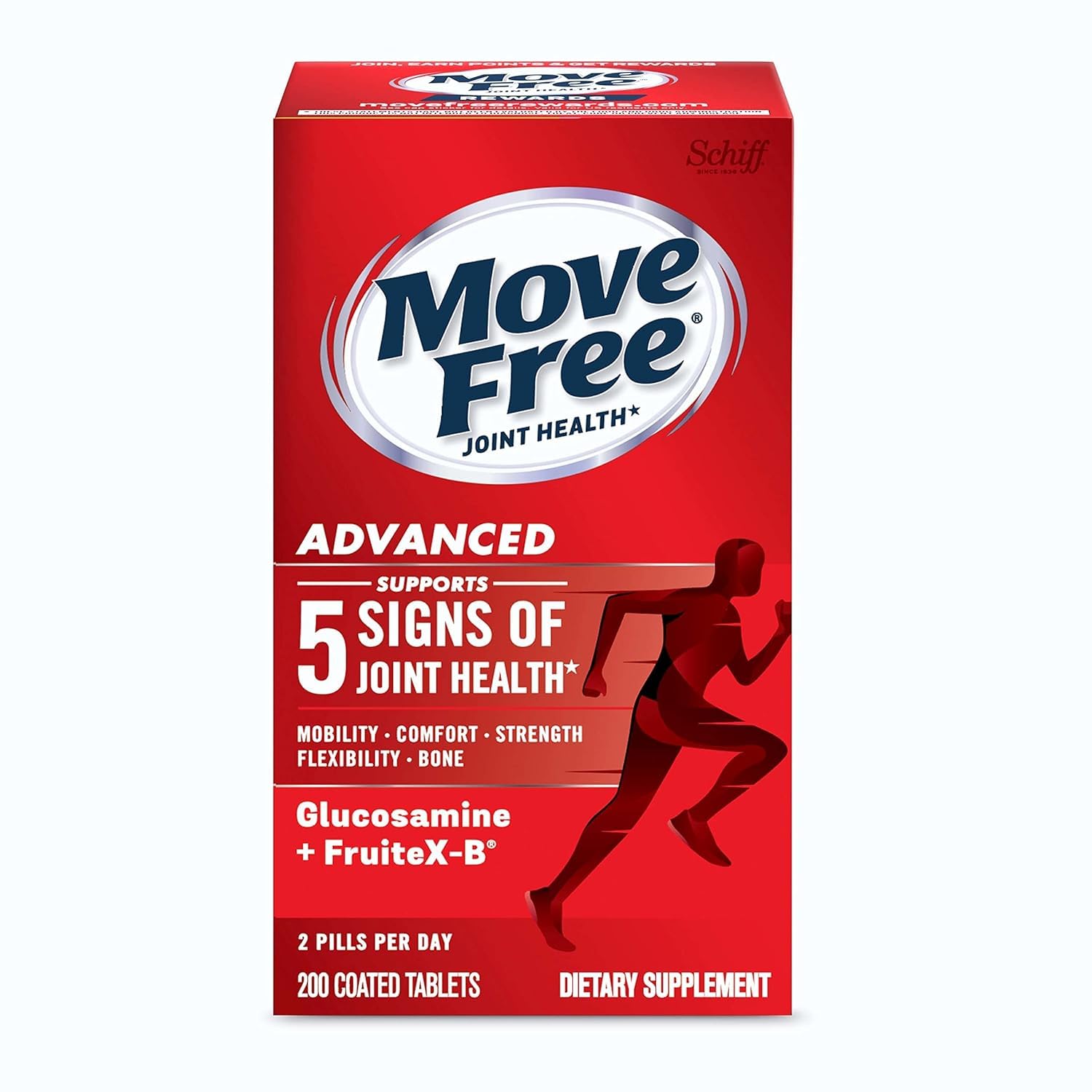 Move Free Glucosamine and Chondroitin Supplement 200 Tablets