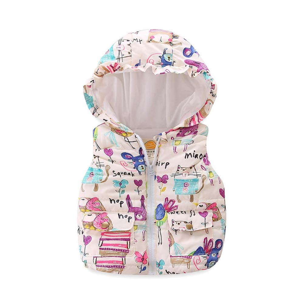 Mud Kingdom Niñas Lindas Chalecos Prendas de Abrigo con Capucha Animal