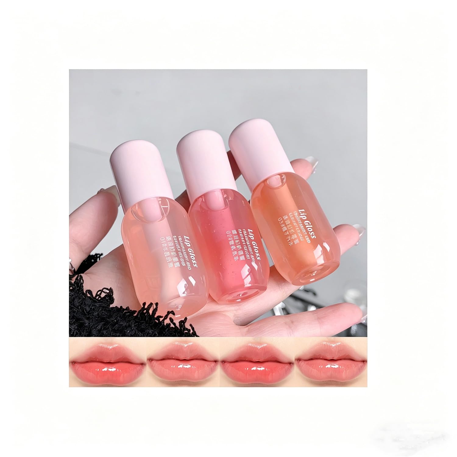 Baorder Clear Lip Gloss Oil Set for Women and Girls,3Pcs Clear 1 Ounce (Pack of 3)