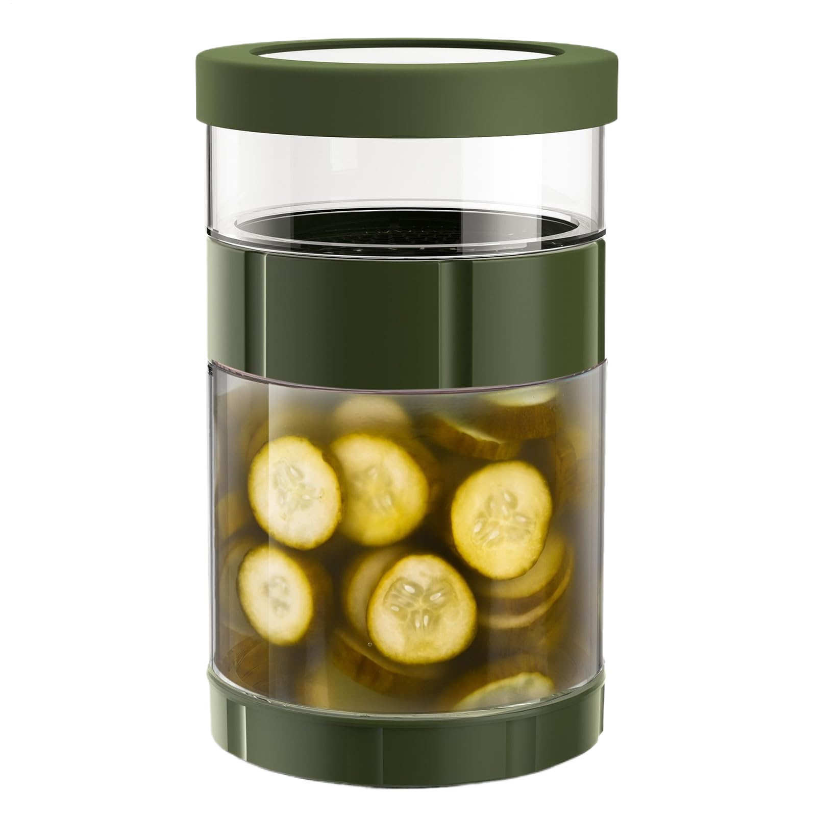 Bocaux d'insertion, stockage anti-fuite pour concombres marinés, bocal en verre réversible hermétique avec large bouche pour miel yaourt fermentation séparation humide