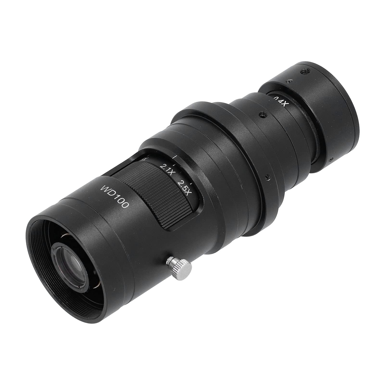 Hyuduo 200X Regulowany Obiektyw Mikroskopowy z Mocowaniem C-Mount, 0,7-5x