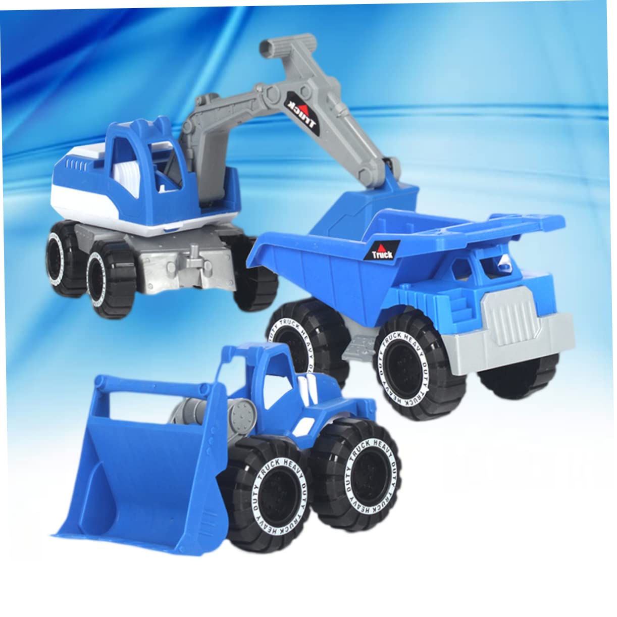 iplusmile Fiesta Verano Camión Excavadora de Juguete 3 Piezas Azul Plástico