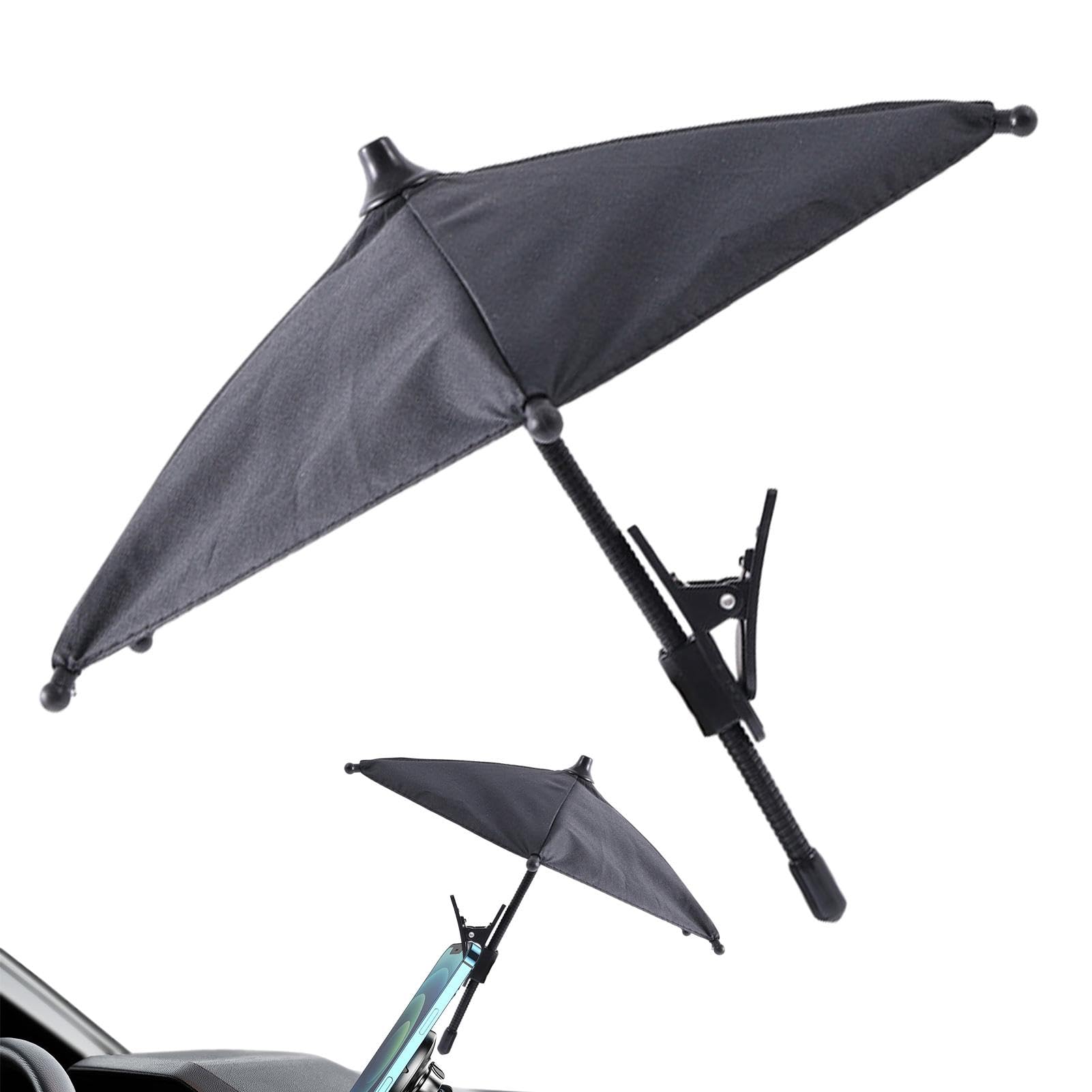 Parapluie de téléphone – Parapluie de téléphone de Plage, Pare-Soleil de téléphone bloquant l'éblouissement | Support de Parapluie de téléphone Pare-Soleil Noir, pour Voyage, extérieur