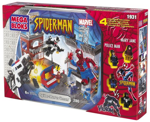 Mega Bloks - Jeu de construction - Marvel Spiderman Contre Venom - Boîte Métal