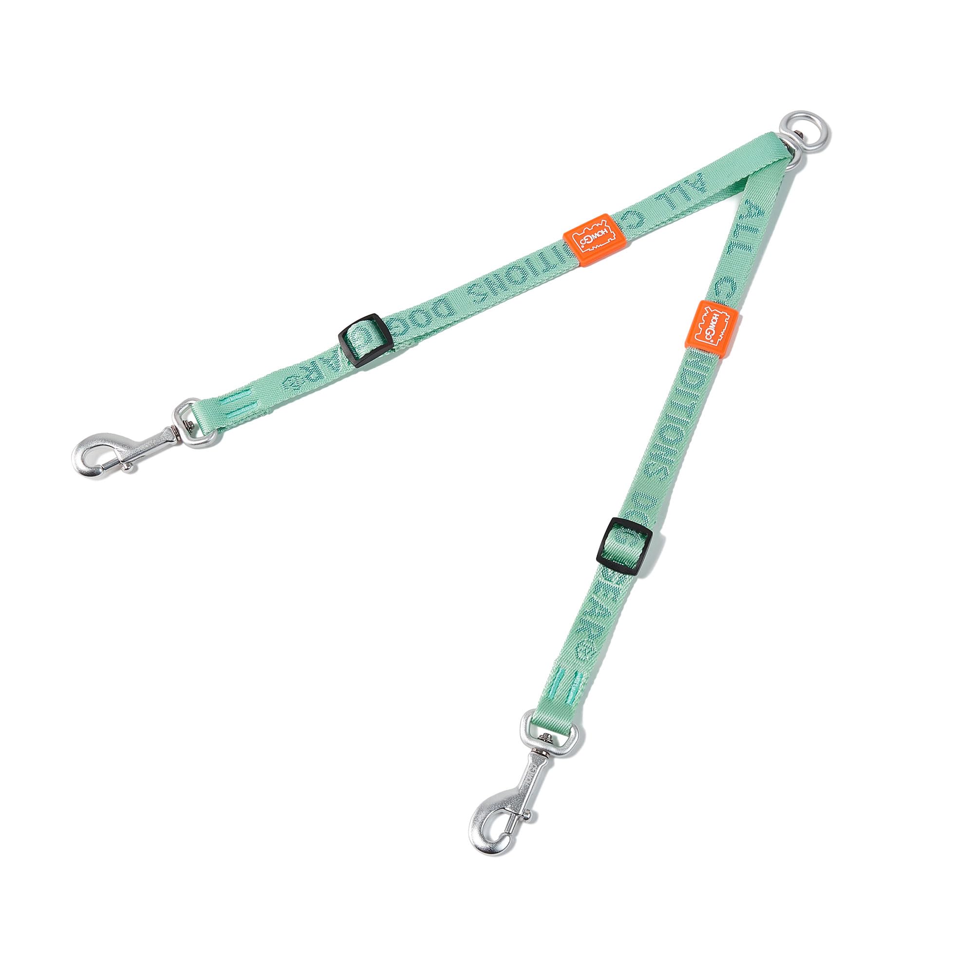 HOWGO Double Dog Leash, No Tangle 360° Swivel, Adjustable Two Padded Handles