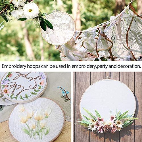 Image of Pllieay 7 Pieces 7 Sizes Embroidery Hoops 4 inch to 12 inch