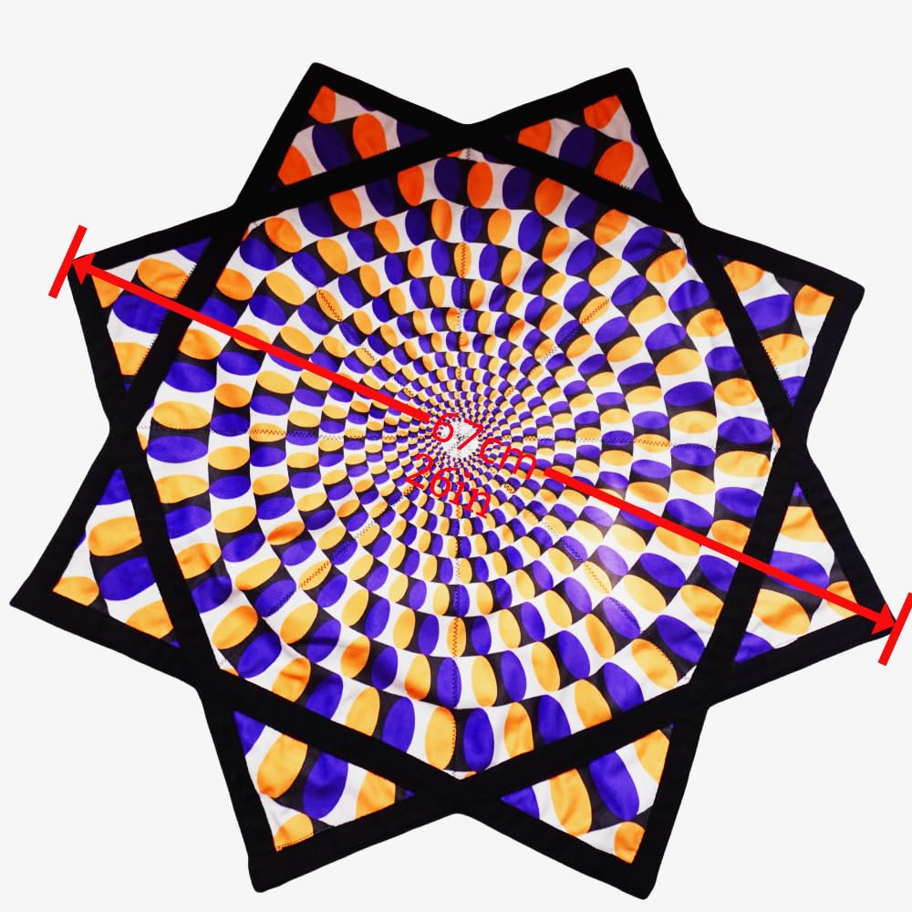 BVCY Flowstar Beginners Flow Star Spinning Cloth Easy to Rotate Sided Print Double Stitched Flow Toy Fingertip Rotating Flow Toy Dapo Star (Style-4)