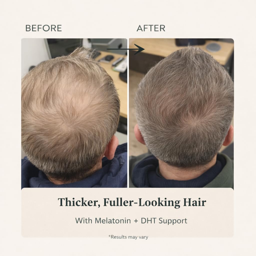 Kenogen Men’s Thinning Hair Shampoo – Helps Hair Look Thicker & Fuller | Melatonin Shampoo for Hair Growth + DHT Support | Made in Italy