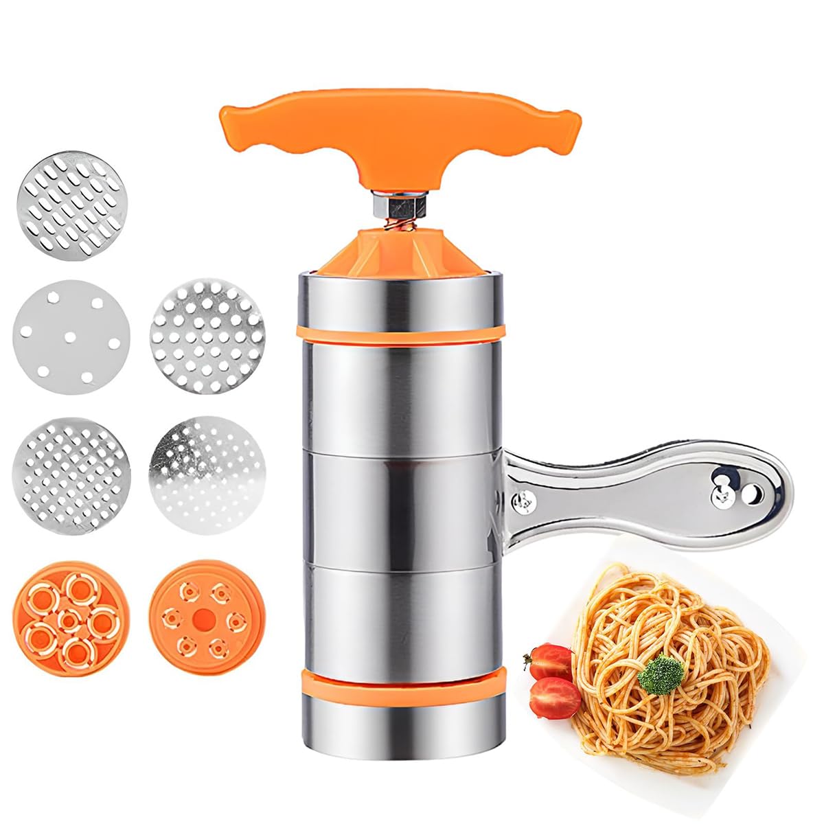 Amazon.co.jp: 製麺機 手動 パスタマシン 回転式 7種類の麺先付き