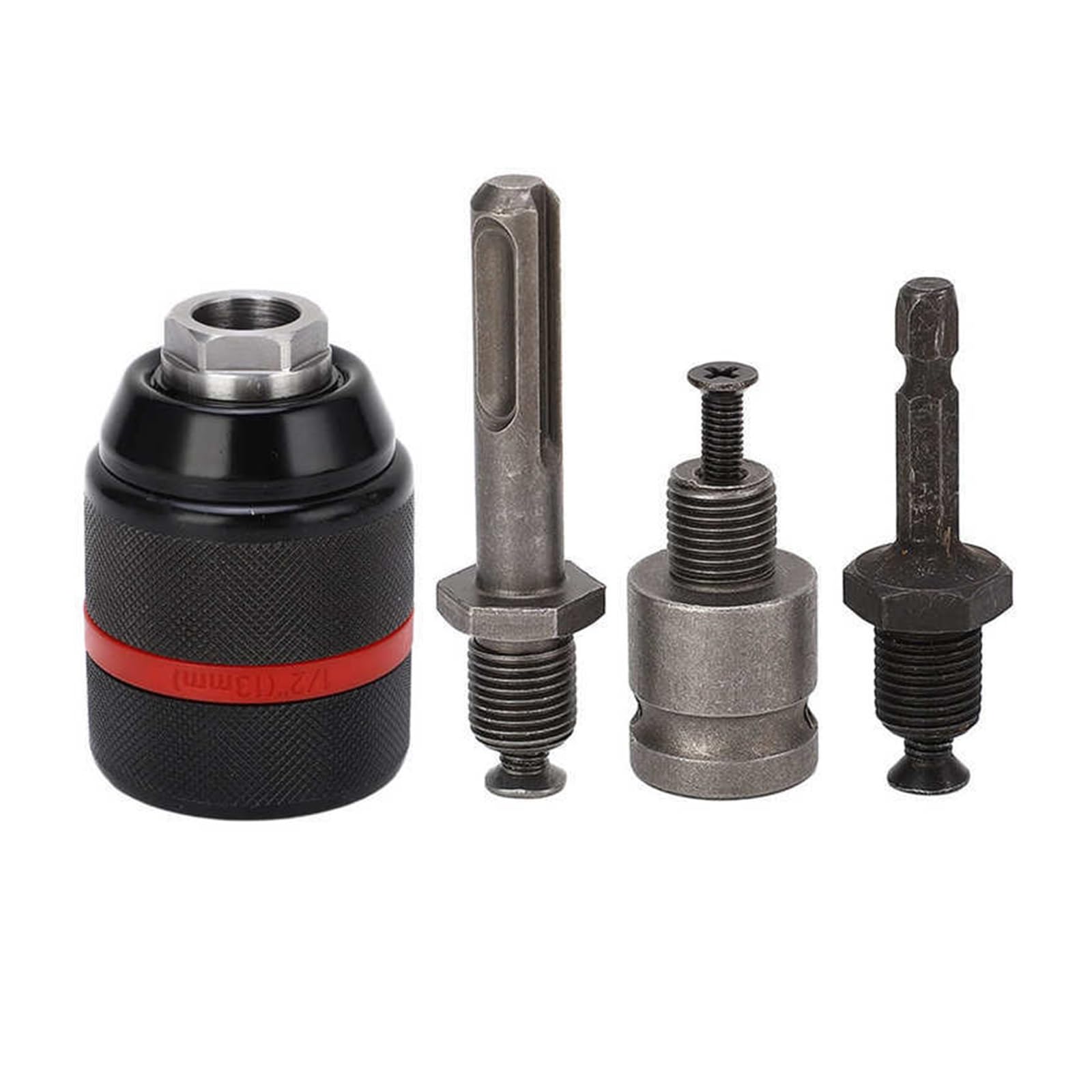 Uchwyt wiertarski Bezkluczowy samozaciskowy 1/2 cala 2‑13 mm Zakres mocowania Narzędzie do szybkiej wymiany Uchwyt adaptera wiertła (Color : Hex 63mm Length)