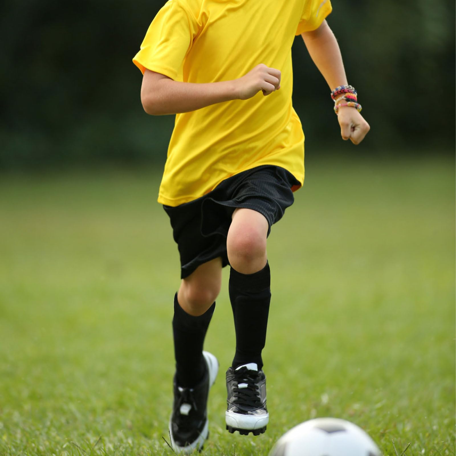 2 Paar Schienbeinschoner Halter Für Kinder - Fußball Socken Stulpen Mit Silikon Band