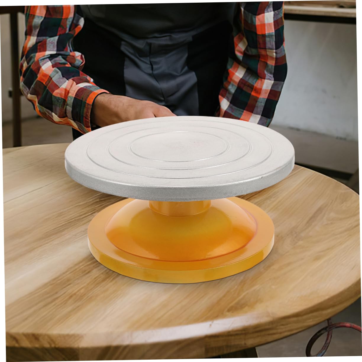2 Pezzi Rotanti Tavolo Girevole per Decorare Torte Supporto Stabile per Torta Strumento Preparazione di Torte