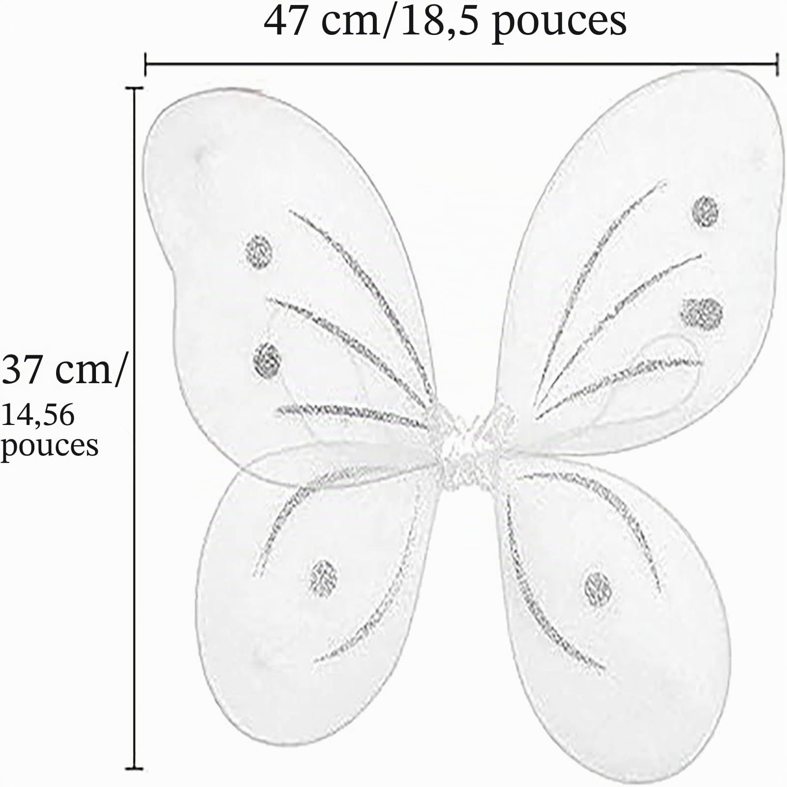 Ailes de Papillon Fées pour Adultes – Costume Fée avec Ailes d’Ange ou de Papillon – Déguisement Fée Adulte pour Carnaval, Mariage, Soirée Thème – Fairy Wings Adult, Butterfly Wings Adult