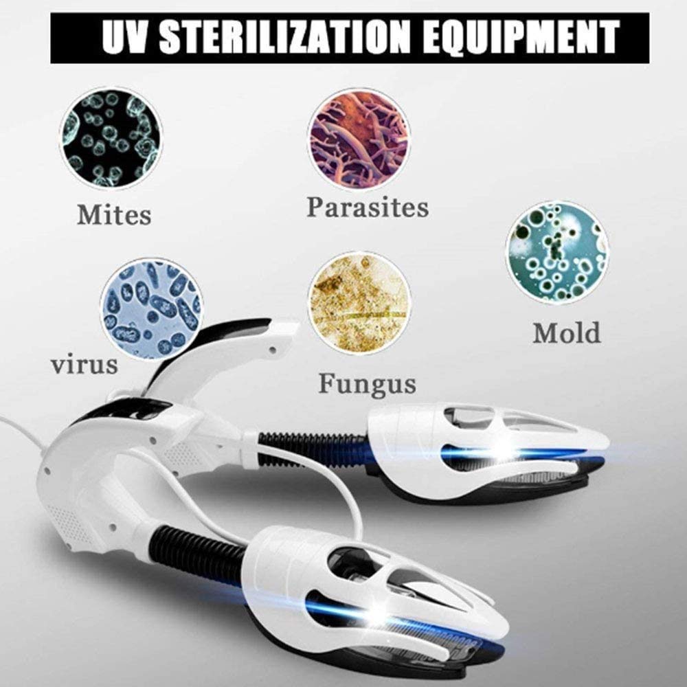 Sterilizzatore per scarpe multifunzione UV, macchina per asciugatura scarpe UV per deodorizzazione domestica, per scarpe in pelle/scarpe sportive/pantofole, asciugatrice elettrica portatile per scar