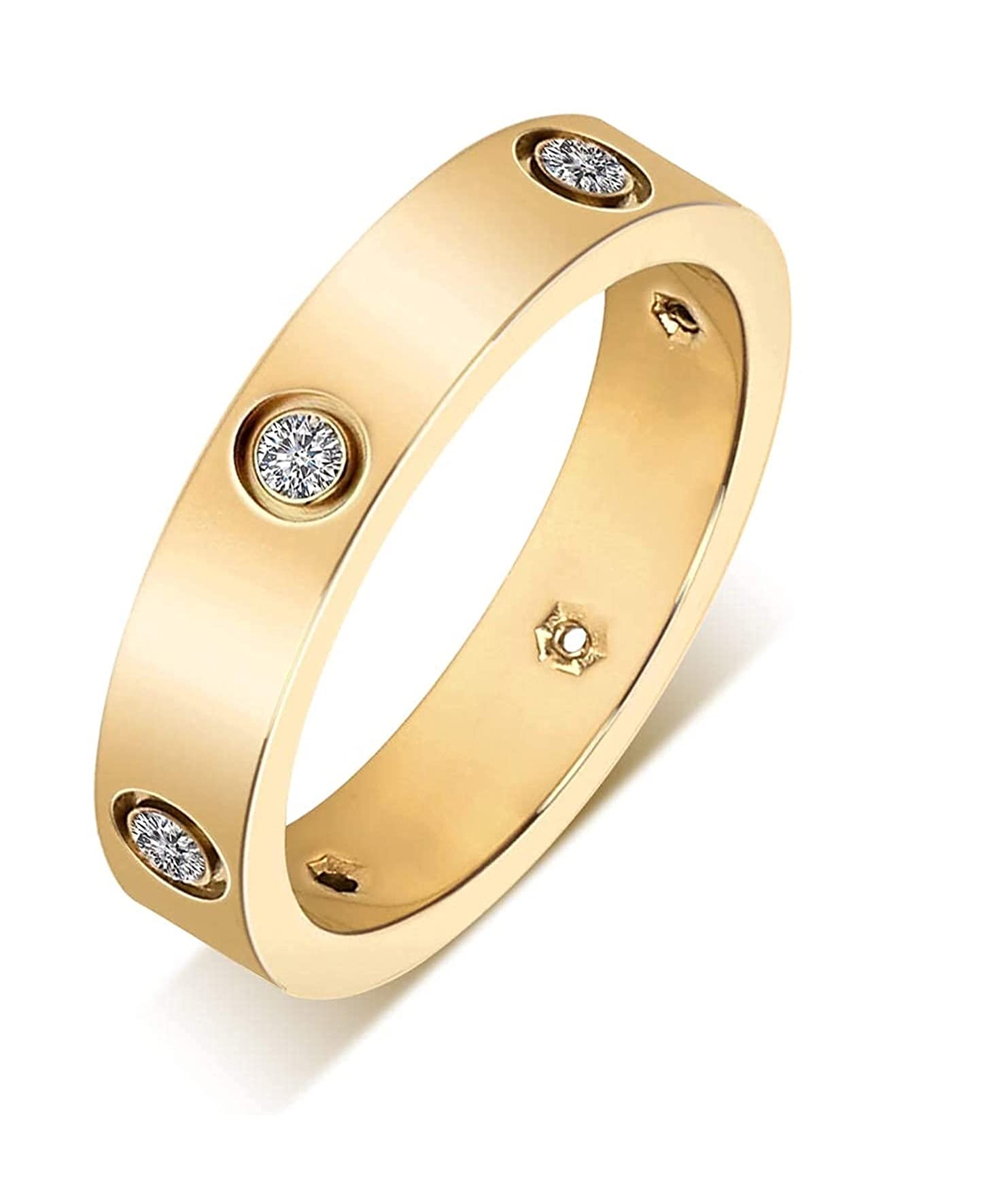 STYLISH TEENS DC jewels Statement Ring for Women (7, Full Diamond, Gold) (B09HNZYDDN) Amazon Price History, Amazon Price Tracker