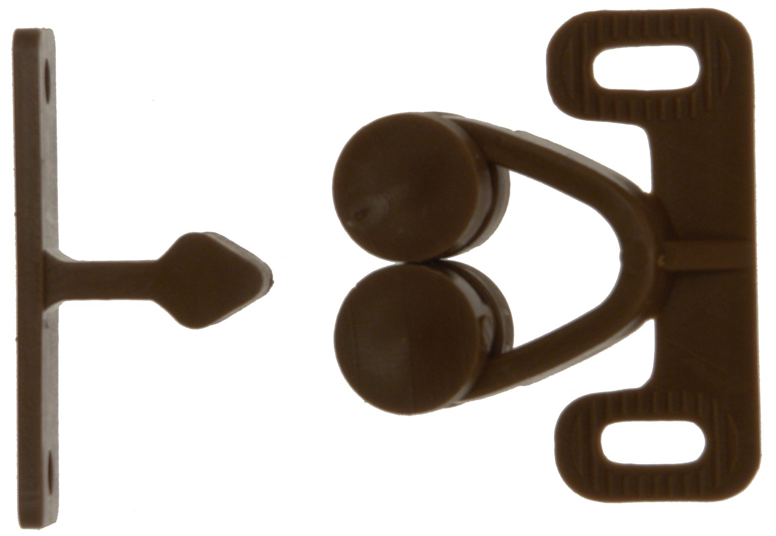 W4Double Roller Catch - Brown, 2 Pack