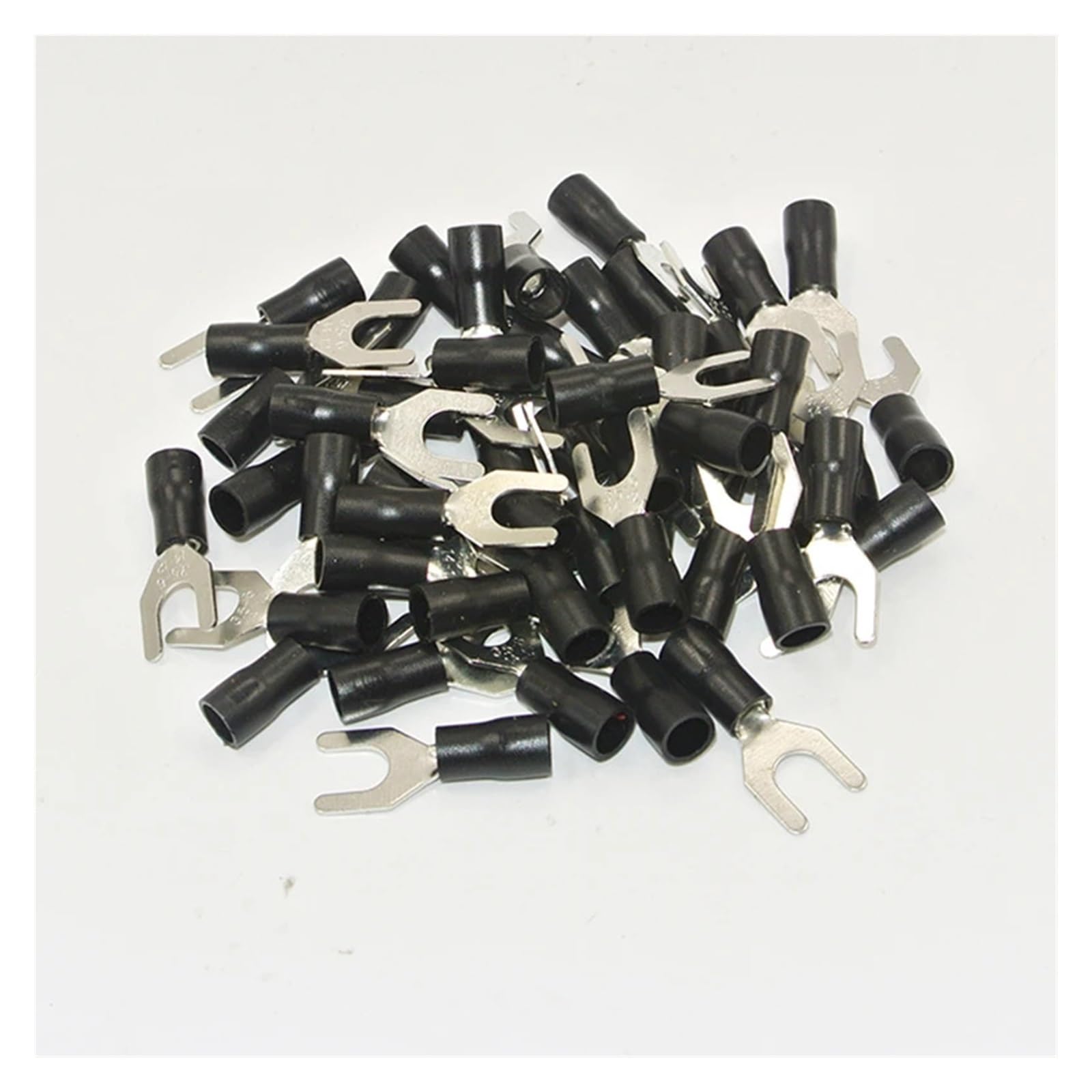 SV3.5-6 500 szt. 14-12AWG czarny 0,6 cm izolowane złącze przewodu widelca elektryczny zacisk zaciskowy