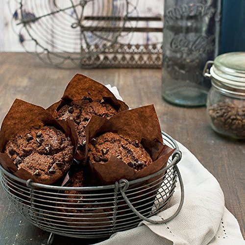 Augshy 120Pcs Tulip Cupcake Liners Baking Cups Muffin Liners Tins Treat Cups For Weddings, Birthdays, Baby Showers,Brown And Natural #TOP4