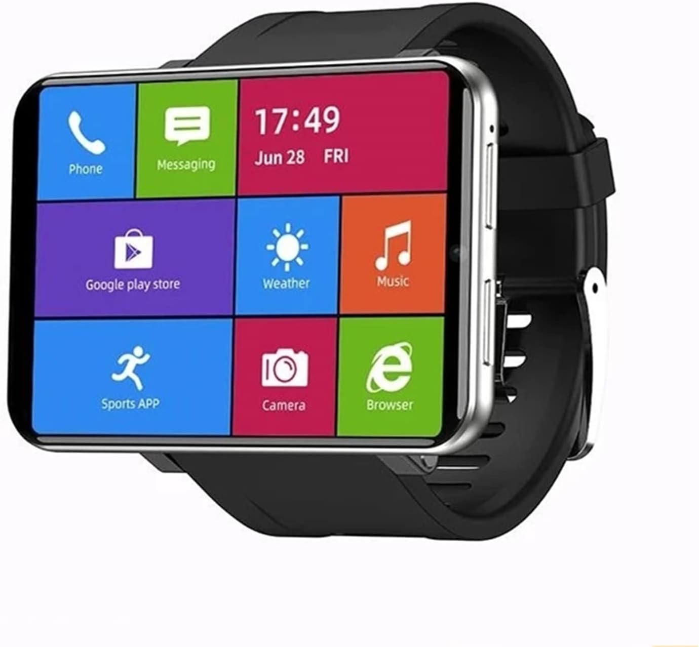 4G Smart Watch 2.86 Inch Screen Android 7.1 1GB+16GB 5MP Camera 2700mAh Battery Smartwatch for Men (Silver